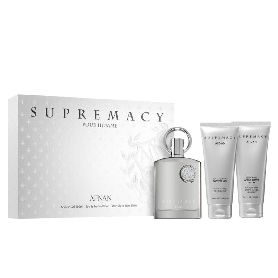Amazon.com : Afnan Supremacy Silver 3-Piece Set for Men, (3.4 Oz